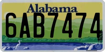 AL license plate 6AB7474