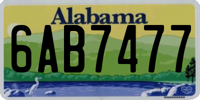 AL license plate 6AB7477