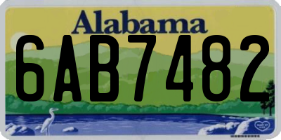 AL license plate 6AB7482