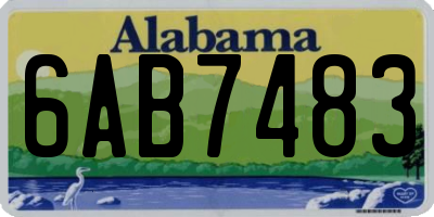AL license plate 6AB7483