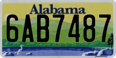 AL license plate 6AB7487