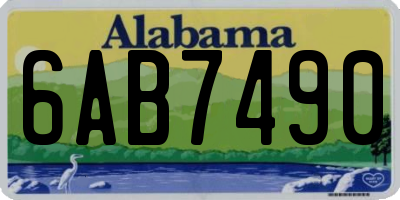 AL license plate 6AB7490