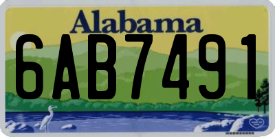 AL license plate 6AB7491