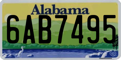 AL license plate 6AB7495