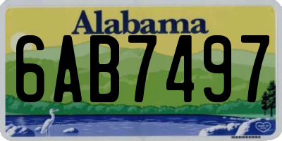 AL license plate 6AB7497