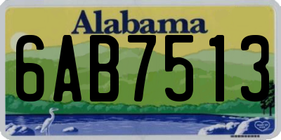 AL license plate 6AB7513