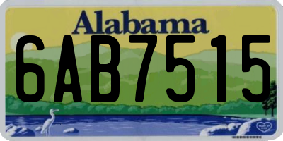AL license plate 6AB7515