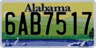 AL license plate 6AB7517