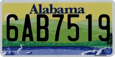 AL license plate 6AB7519