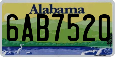 AL license plate 6AB7520