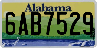 AL license plate 6AB7529