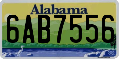 AL license plate 6AB7556