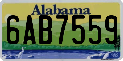 AL license plate 6AB7559