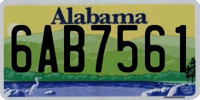 AL license plate 6AB7561