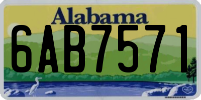 AL license plate 6AB7571