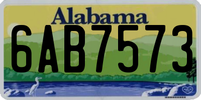 AL license plate 6AB7573