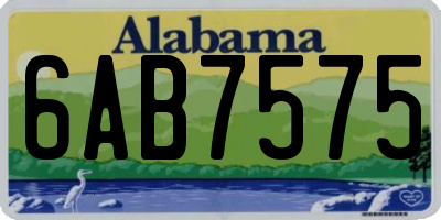 AL license plate 6AB7575