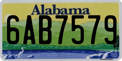 AL license plate 6AB7579