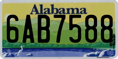 AL license plate 6AB7588