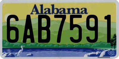 AL license plate 6AB7591