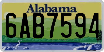 AL license plate 6AB7594