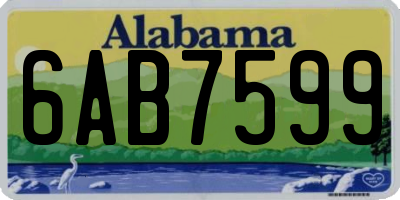 AL license plate 6AB7599