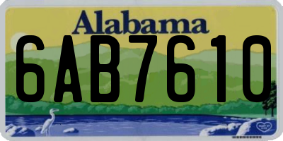 AL license plate 6AB7610