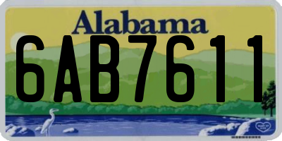AL license plate 6AB7611