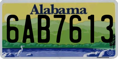 AL license plate 6AB7613