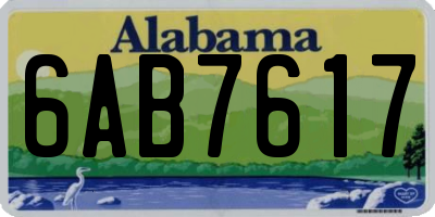 AL license plate 6AB7617
