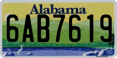 AL license plate 6AB7619