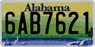 AL license plate 6AB7621