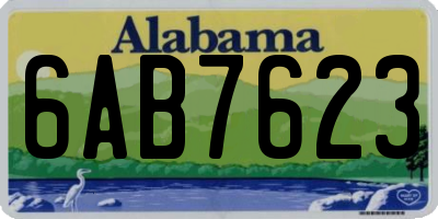 AL license plate 6AB7623
