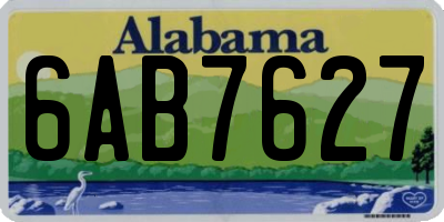 AL license plate 6AB7627