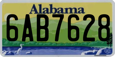 AL license plate 6AB7628