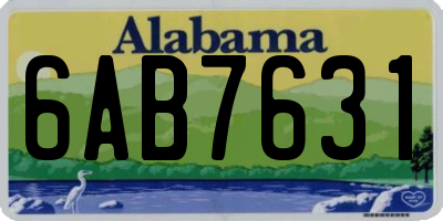 AL license plate 6AB7631