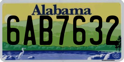 AL license plate 6AB7632