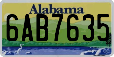 AL license plate 6AB7635