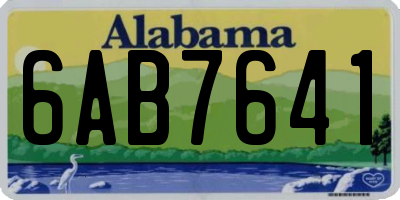 AL license plate 6AB7641