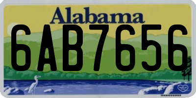 AL license plate 6AB7656