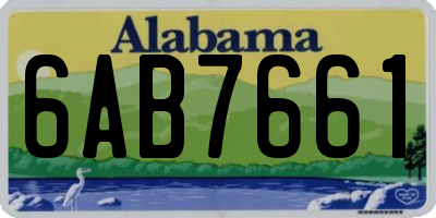 AL license plate 6AB7661