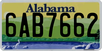 AL license plate 6AB7662