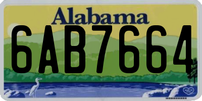 AL license plate 6AB7664