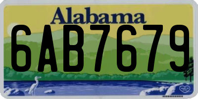 AL license plate 6AB7679