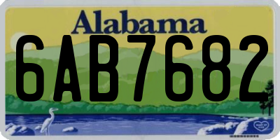 AL license plate 6AB7682