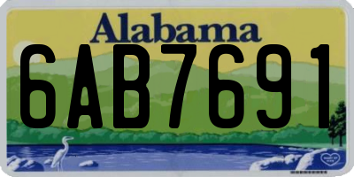 AL license plate 6AB7691
