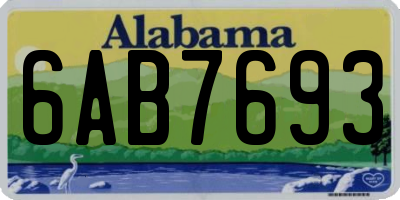 AL license plate 6AB7693