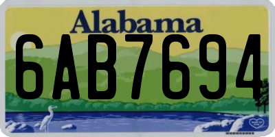 AL license plate 6AB7694