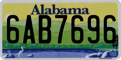 AL license plate 6AB7696