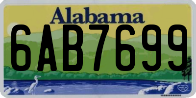AL license plate 6AB7699